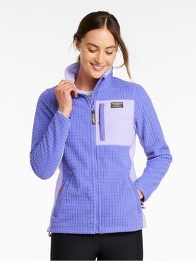 L.L. Bean Peach Coral Fleece Jacket with Slate Lining